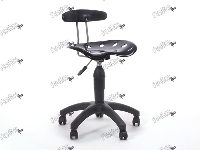 Amortisörlü Çalışma Sandalyesi | Plastik Oturaklı - Siyah - Plastik Ayak